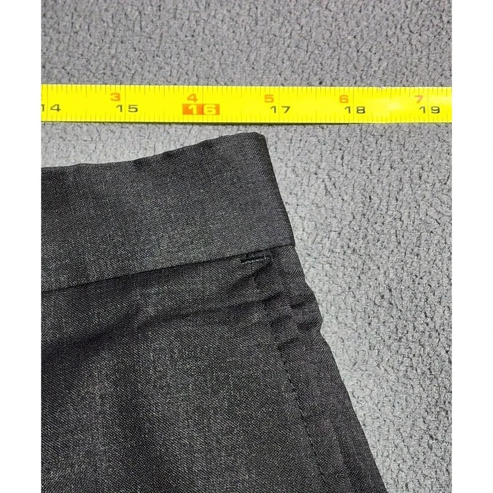 Hugo Boss Pants Mens Size 35R Dark Gray Belt Loops Flat Front Formal USA Made